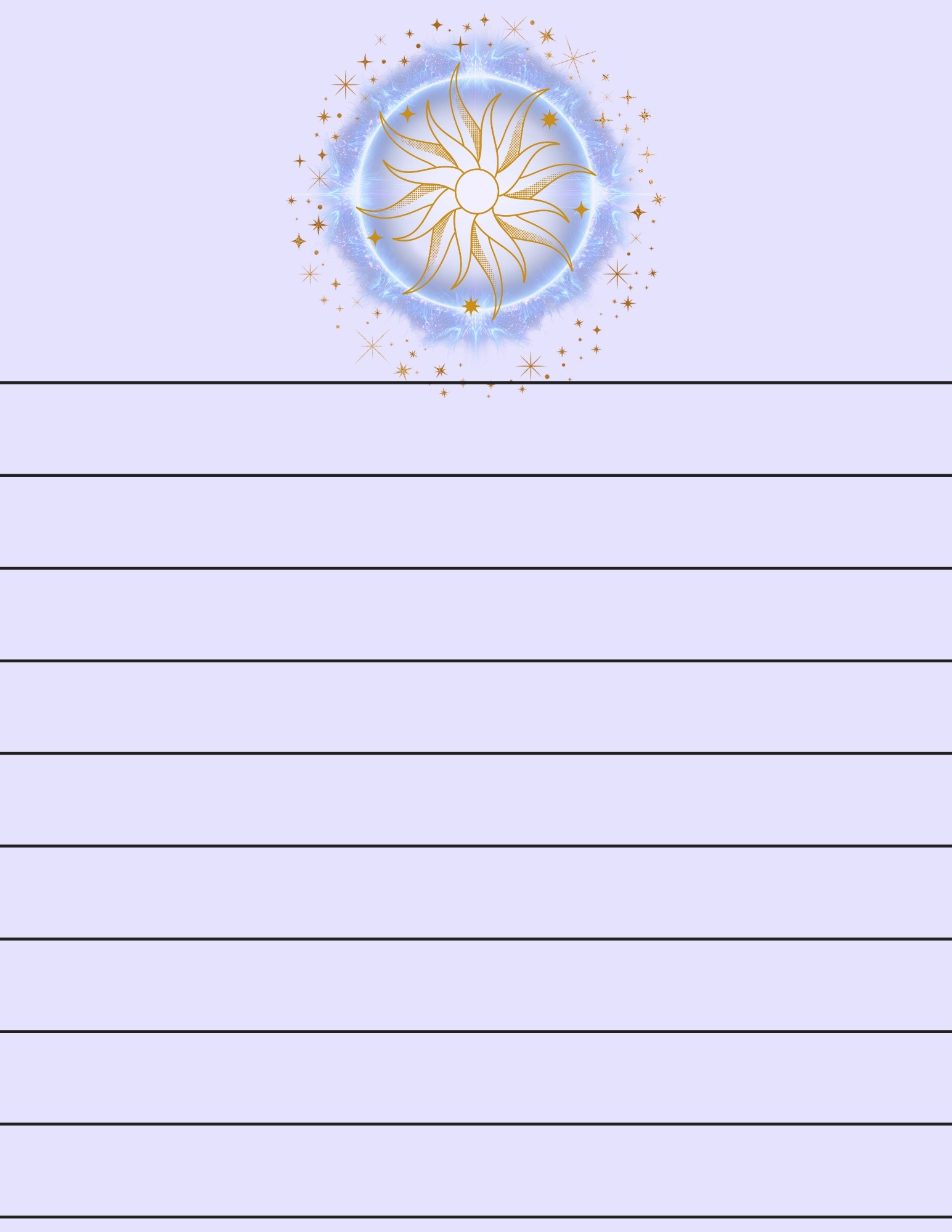 Lunessence Stationary- Daily Sun (Printable) Set of 10